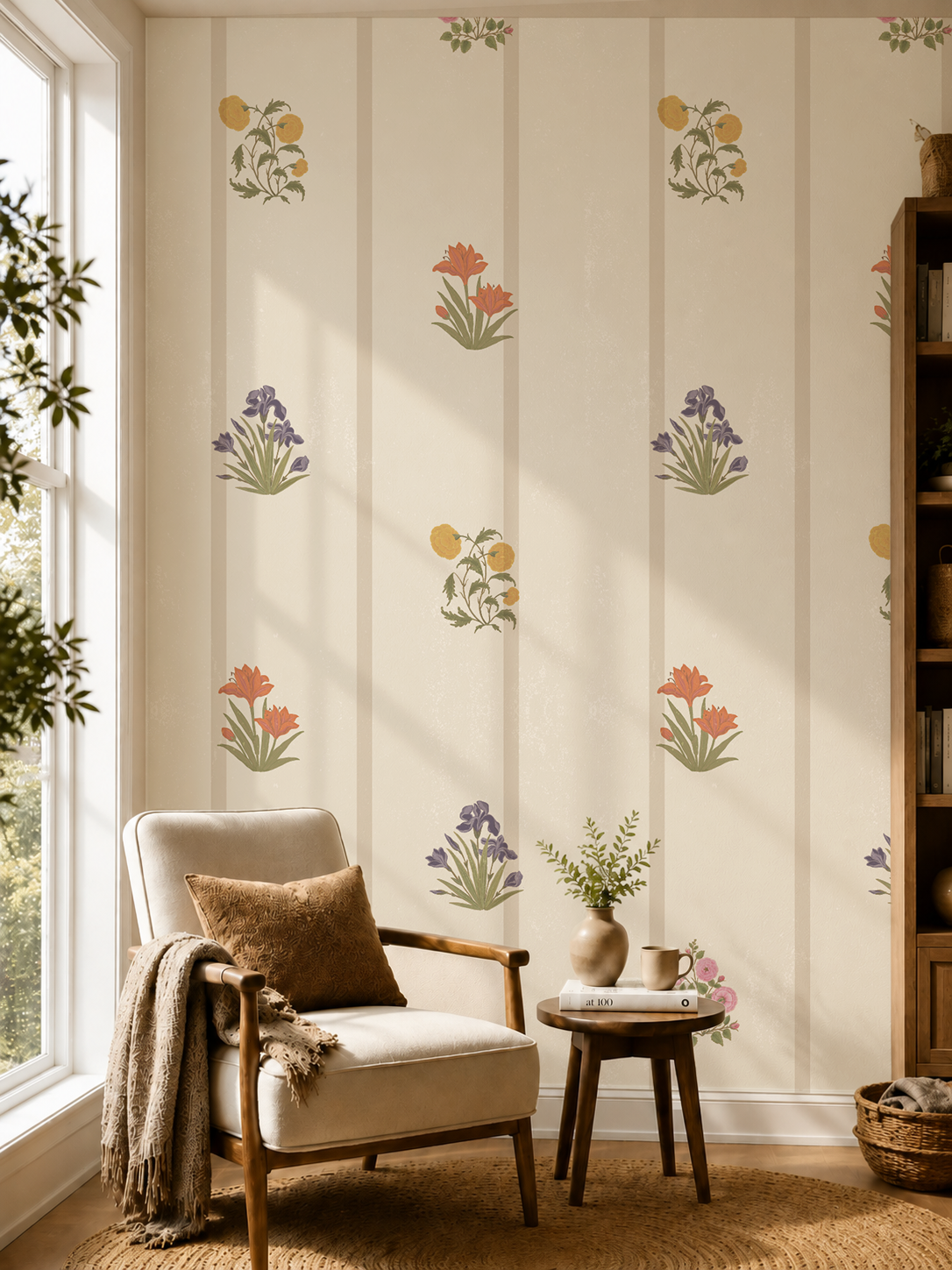 Bahaar Striped Wallpaper